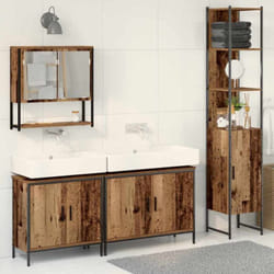 Vidaxl - Ensemble De Mobilier De Salle De Bain Avec Porte 4 Pcs Marron
