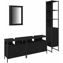 Vidaxl - Ensemble De Mobilier De Salle De Bain 4 Pcs Chêne Noir