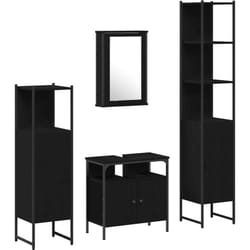 Vidaxl - Ensemble De Mobilier De Salle De Bain 4 Pcs Chêne Noir