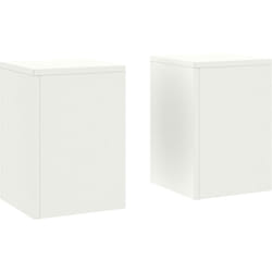 Vidaxl - Supports de Plantes Extérieurs Pillar 2 pcs Blanc 24x24x35 cm Acier