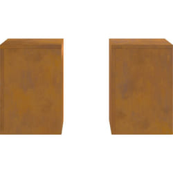 Supports de Plantes Extérieurs Pillar 2 pcs 24x24x35 cm Acier Résistant aux Intempéries Vidaxl