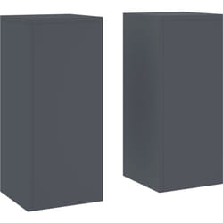 Vidaxl - Supports de Plantes Extérieurs Pilier 2 pcs Anthracite 24x24x55 cm Acier
