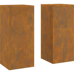 Vidaxl - Supports de Plante Extérieur Pilier 2 pcs 24x24x55 cm Acier Corten