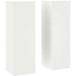 Vidaxl - Supports de Plantes Pillar 2 pcs Blanc 24x24x75 cm Acier