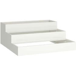 Cache-pot de jardin Blanc 90 x 90 x 35 cm Acier Vidaxl