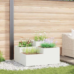 vidaXL Jardinière - Acier Blanc