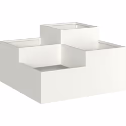 Cette jardinière moderne en métal a une belle finition blanche qui va vraiment illuminer ton espace extérieur avec son style  ...