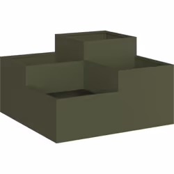 Cette jardinière en métal vert olive est une belle touche pour n'importe quel espace extérieur, un moyen moderne et pratique  ...