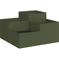 Vidaxl - Jardinière 100x100x48 cm Vert olive Acier