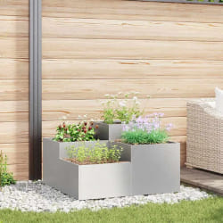 vidaXL Jardinière 100x100x48 cm - Acier inoxydable