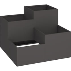 Jardinière 80x80x60 cm Acier Noir Vidaxl