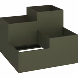 Cette jardinière en métal vert olive est un ajout classe à tout espace extérieur. Fait en acier inoxydable, elle est super so ...