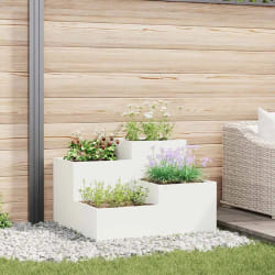 vidaXL Jardinière - 100x100x60 cm Acier Blanc