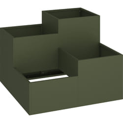 Vidaxl - Bac de jardin 100x100x60 cm Vert olive Acier