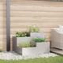 Jardinière vidaXL 100x100x60 cm en acier inoxydable