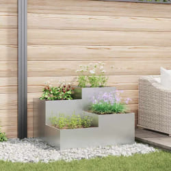 vidaXL Jardinier surélevé en acier galvanisé