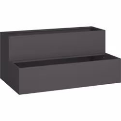 Cette jardinière est un must-have moderne pour vos espaces extérieurs, avec son design à deux niveaux en plastique noir robus ...
