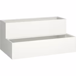 Ce pot de jardin c'est une belle touche pour les extérieurs, avec un design à deux niveaux en plastique blanc solide. Pas seu ...