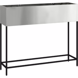 Ce pot rectangulaire en acier galvanisé est bien costaud et a un look moderne avec son design épuré et sa finition texturée.  ...