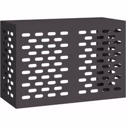 Housse de climatiseur Noir 90 x 40 x 60 cm Acier vidaXL