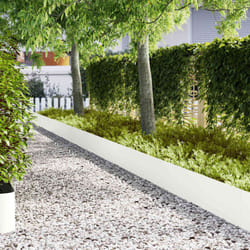 vidaXL Bordures de jardin 20 pcs Blanc 100x0,5x30 cm Acier
