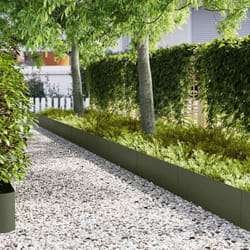vidaXL Bordures de gazon 10 pièces vert olive 100x0,5x30 cm en fer