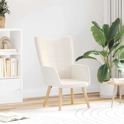 Fauteuil Relaxant Crème 62 X 67 X 95.5 Cm Tissu Vidaxl