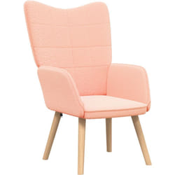 Vidaxl - Chaise relaxante en tissu curly rose