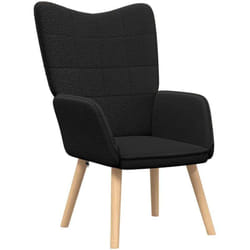 Fauteuil relaxant Noir 62 x 67 x 95.5 cm tissu Vidaxl