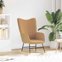 Chaise à bascule beige contemporaine vidaXL pour salon intérieur fauteuil confortable avec tissu stylé idéal 42001788