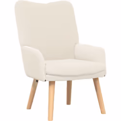 Ce fauteuil rembourré crème moderne, c'est le combo idéal entre confort et style, parfait pour tout salon ou chambre. Avec so ...