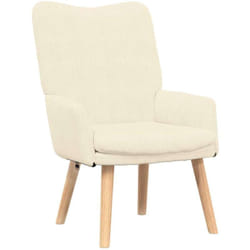 Fauteuil relaxant Crème 63 x 67 x 94 cm tissu Vidaxl