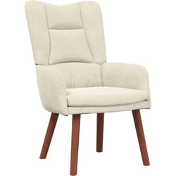 Vidaxl - Fauteuil Relaxant en Velours Crème