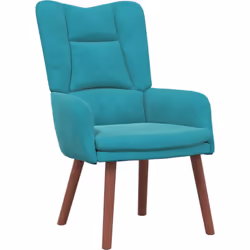 Ce fauteuil douillet en velours turquoise est le mélange parfait de style moderne et de soutien ergonomique, idéal pour n'imp ...