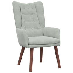 Vidaxl - Fauteuil relaxant en velours gris clair
