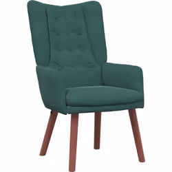 Ce fauteuil mixe design moderne et confort, parfait pour un salon ou un bureau. Avec son tissu vert foncé, il est à la fois a ...