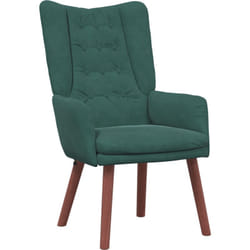Fauteuil relaxant en velours vert foncé vidaXL