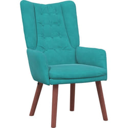 Fauteuil Relaxant en Velours Turquoise vidaXL