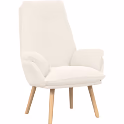 Ce fauteuil relaxant, c'est tout un monde de confort et de style, parfait pour n'importe quel salon. Le tissu crème en laine  ...