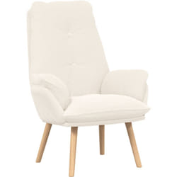 Fauteuil Relaxant crème en tissu semblable à de la laine bouclée vidaXL