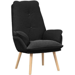 Fauteuil relaxant Noir 69 x 74 x 93 cm tissu Vidaxl