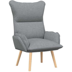Fauteuil relaxant Gris clair 69 x 74 x 93 cm tissu Vidaxl
