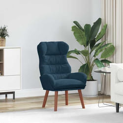 Fauteuil Relaxant Bleu 69 X 74 X 93 Cm Velours Vidaxl
