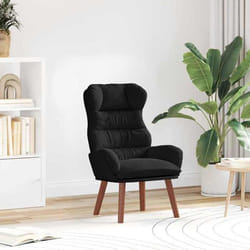 vidaXL Fauteuil en Velours Moderne Pour la Détente en Noir Cadre en Bois Robuste Avec Rembourrage Douillet Siège 42001893