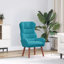 Ce Fauteuil Moderne donne une belle touche de style et de confort à n'importe quel endroit, avec son tissu turquoise qui illu ...
