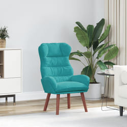 Vidaxl - Fauteuil relaxant en velours turquoise