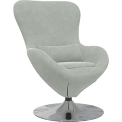 Vidaxl - Fauteuil œuf en velours gris clair