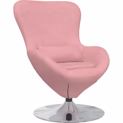 Ce fauteuil contemporain se décline en rose vif et est monté sur une base en métal élégante, ce qui en fait un ajout stylé à  ...