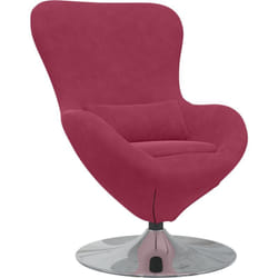 Chaise Œuf Velours Rouge Vin vidaXL