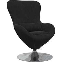 Vidaxl - Chaise Oeuf en Velours Noir
